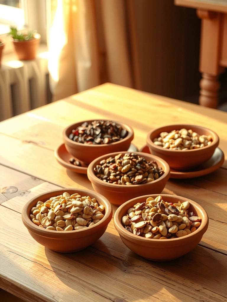 Prirodni sastojci u glinenim posudama